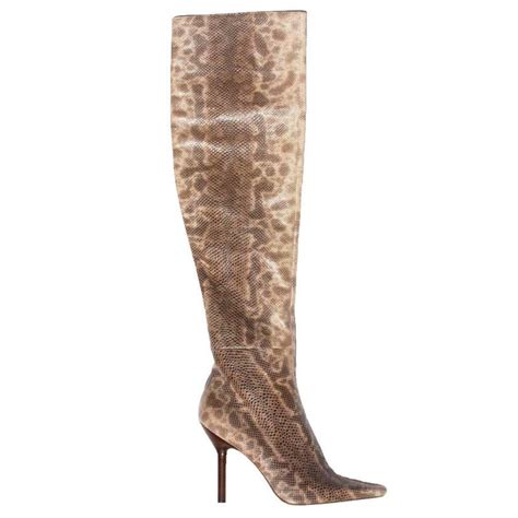 gucci over knee boots|Gucci snakeskin boots.